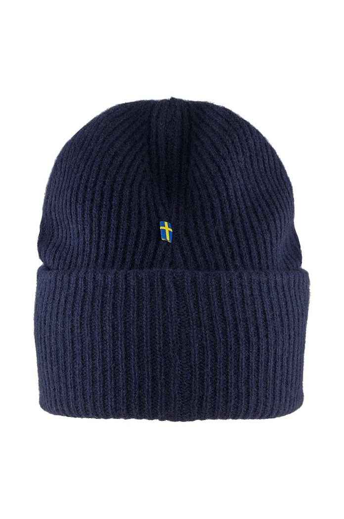 Fjallraven Vlněná čepice Fjallraven 1966 Logo F78142.555 námořnická modř AW25