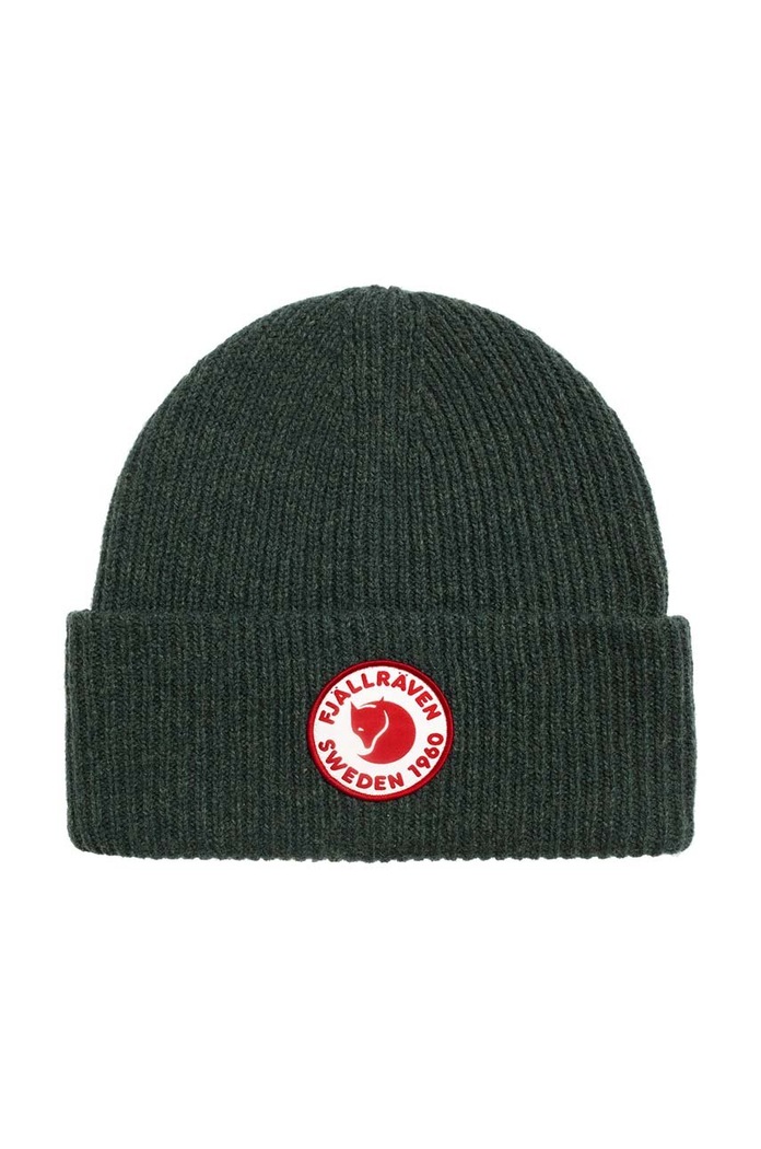 Doplňky Fjallraven Vlněná čepice Fjallraven 1967 Logo F78142.662 zelená