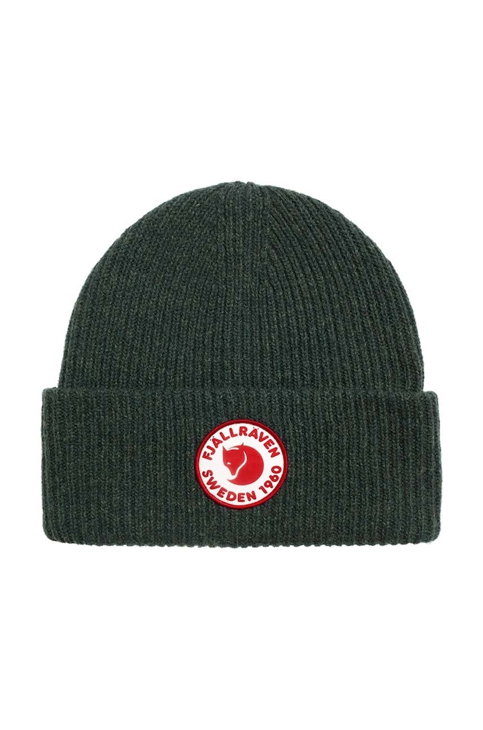 Doplňky Fjallraven Vlněná čepice Fjallraven 1967 Logo F78142.662 zelená