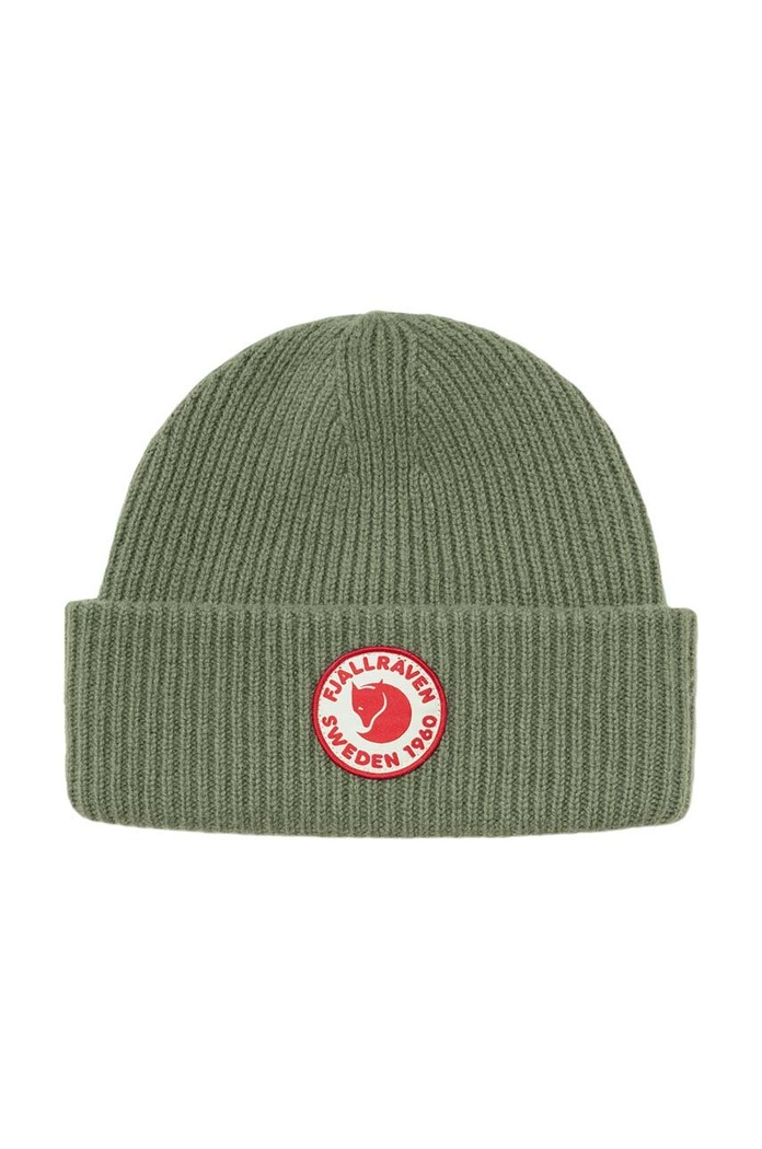 Doplňky Fjallraven Vlněná čepice Fjallraven 1968 Logo F78142.677 zelená