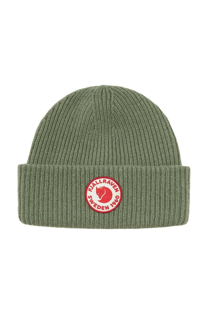 Doplňky Fjallraven Vlněná čepice Fjallraven 1968 Logo F78142.677 zelená