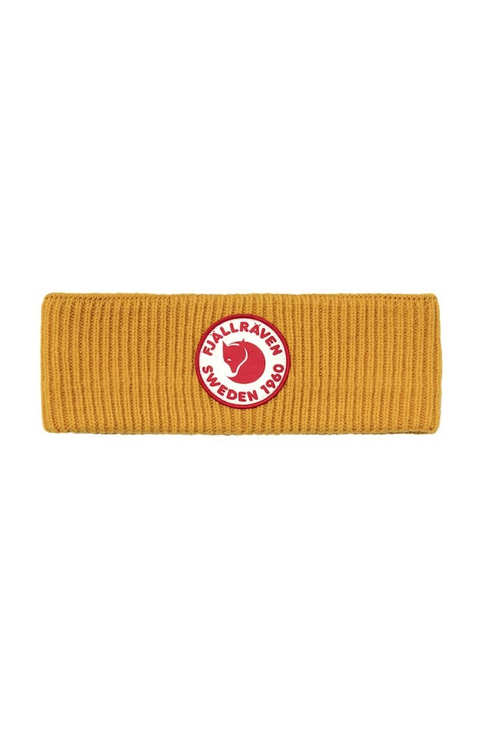 Akcesoria Fjallraven opaska wełniana 1960 Logo F87082.161 żółty