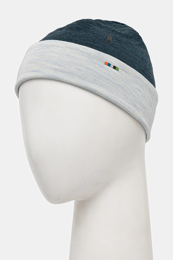 Oboustranná čepice Smartwool Thermal Merino Reversible SW0SW956 tyrkysová AW25