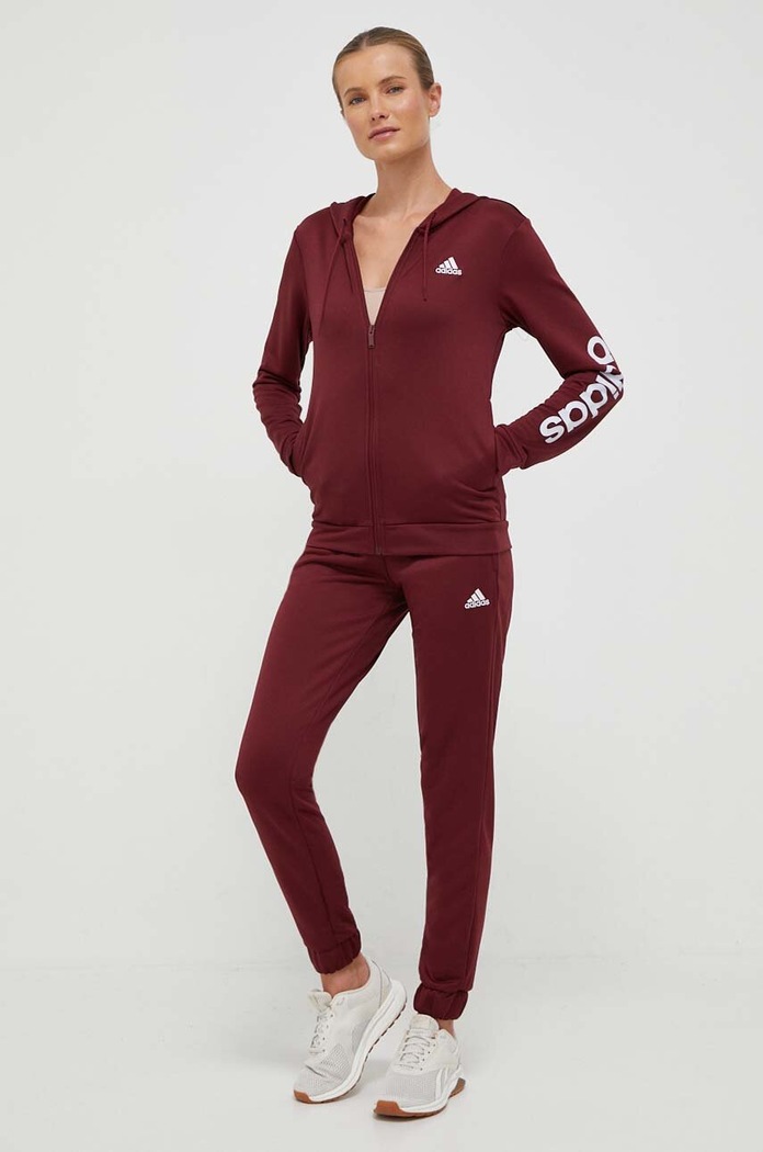 Tepláková souprava adidas pletenina burgundské IJ8802