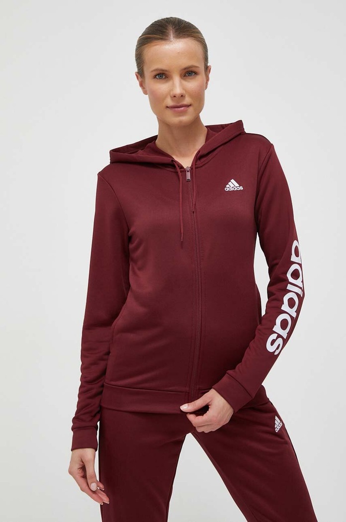 Oblečení Tepláková souprava adidas IJ8802 burgundské