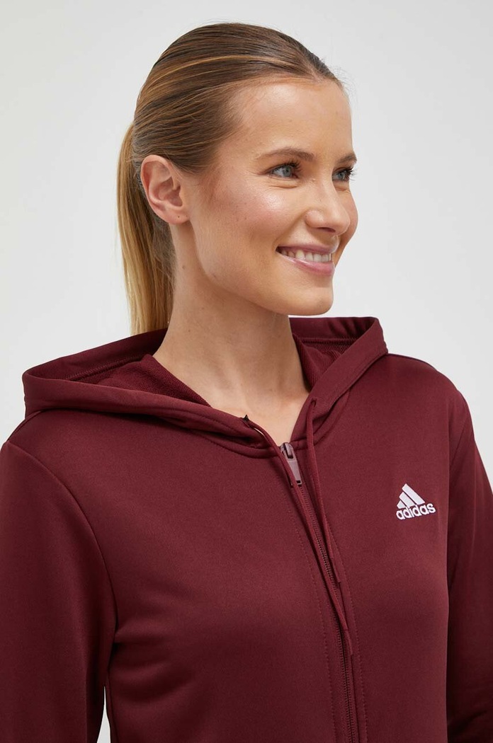 Tepláková souprava adidas IJ8802 burgundské