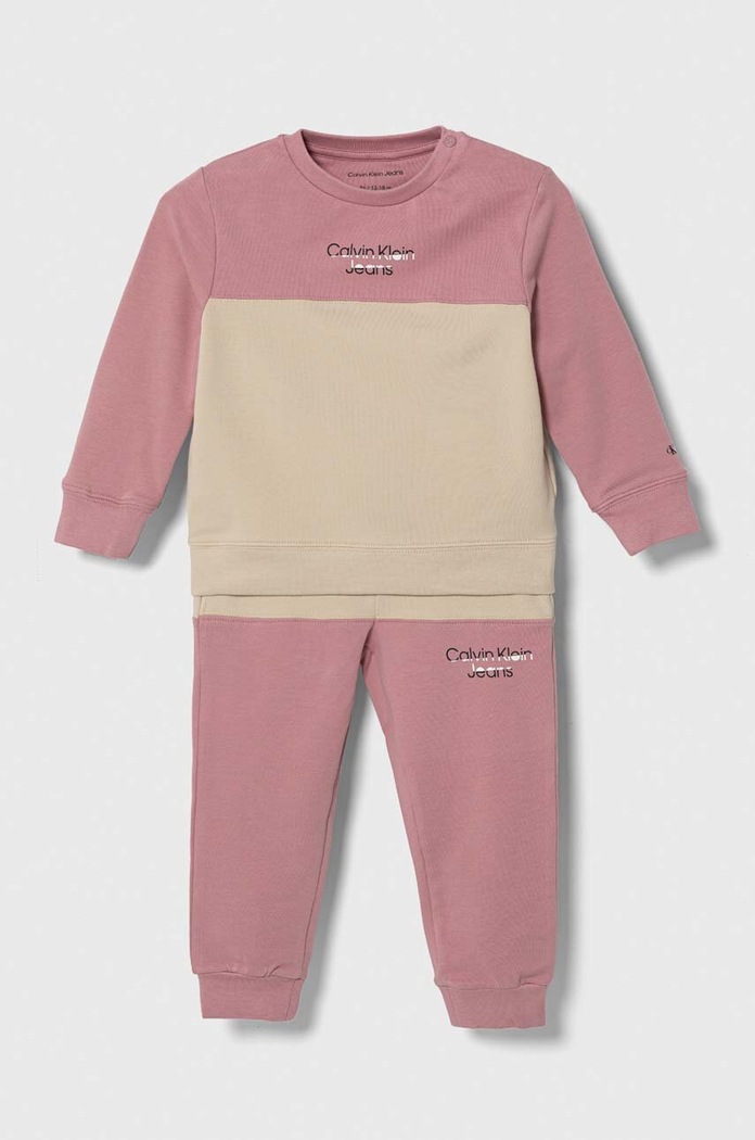 Calvin Klein Jeans dres dziecięcy wzorzyste różowy IN0IN00088.9BYX