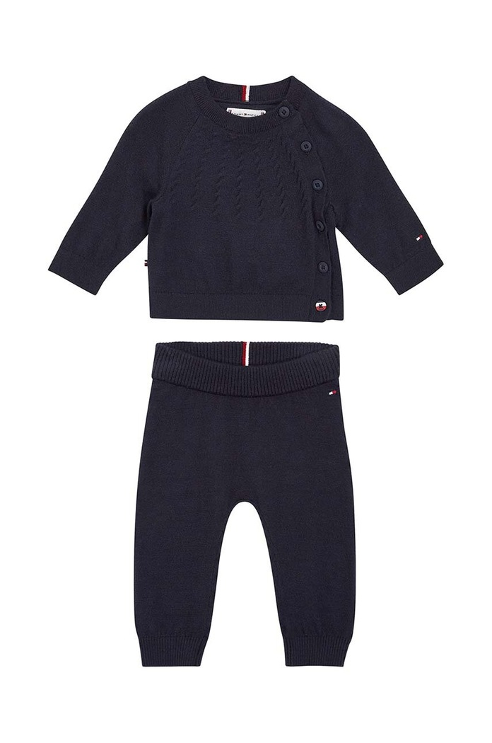 Tommy Hilfiger komplet niemowlęcy dzianina granatowy KN0KN01685.9BYX