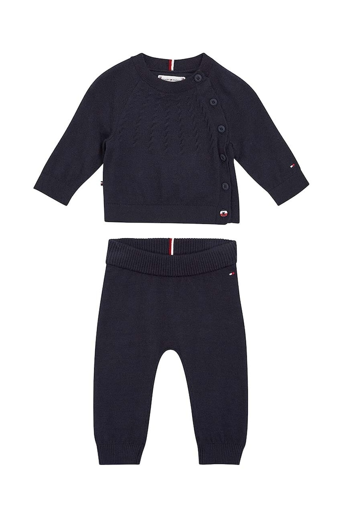 Tommy Hilfiger komplet niemowlęcy dzianina granatowy KN0KN01685.9BYX
