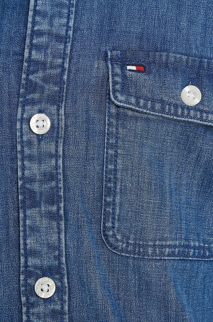 Dětská riflová košile Tommy Hilfiger modrá KB0KB08519.128.176.9BYX