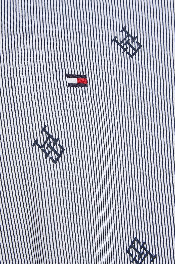 Dětská bavlněná košile Tommy Hilfiger modrá KB0KB08522.128.176.9BYX