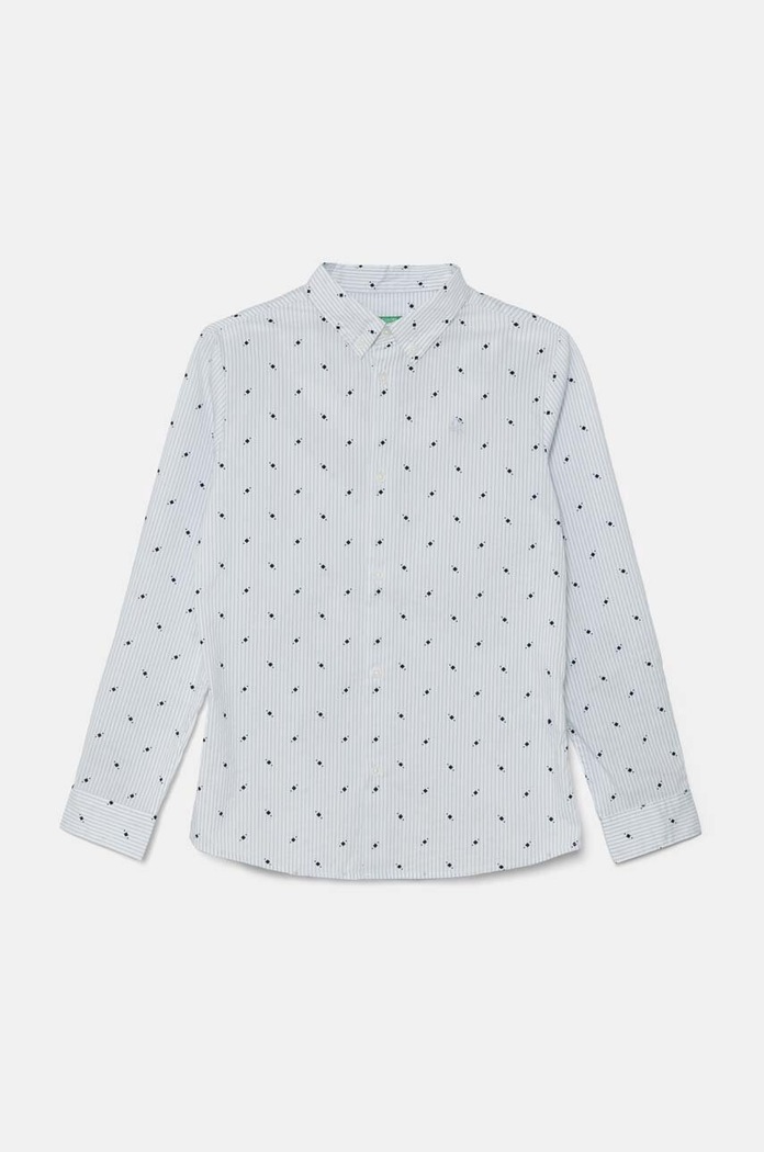 Παιδικό πουκάμισο United Colors of Benetton με ελαστάν μπλε 5AWRCQ01M.G.SEASONAL