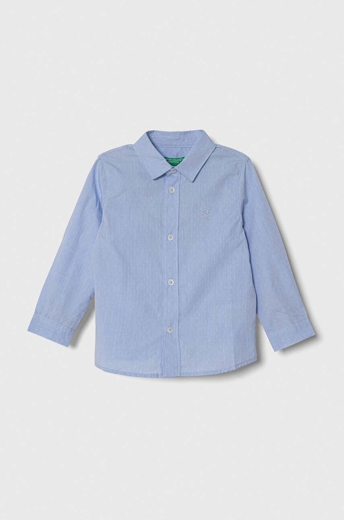 Παιδικό βαμβακερό πουκάμισο United Colors of Benetton casual μπλε 5DGXGQ00I.P.REPROP.9BYX