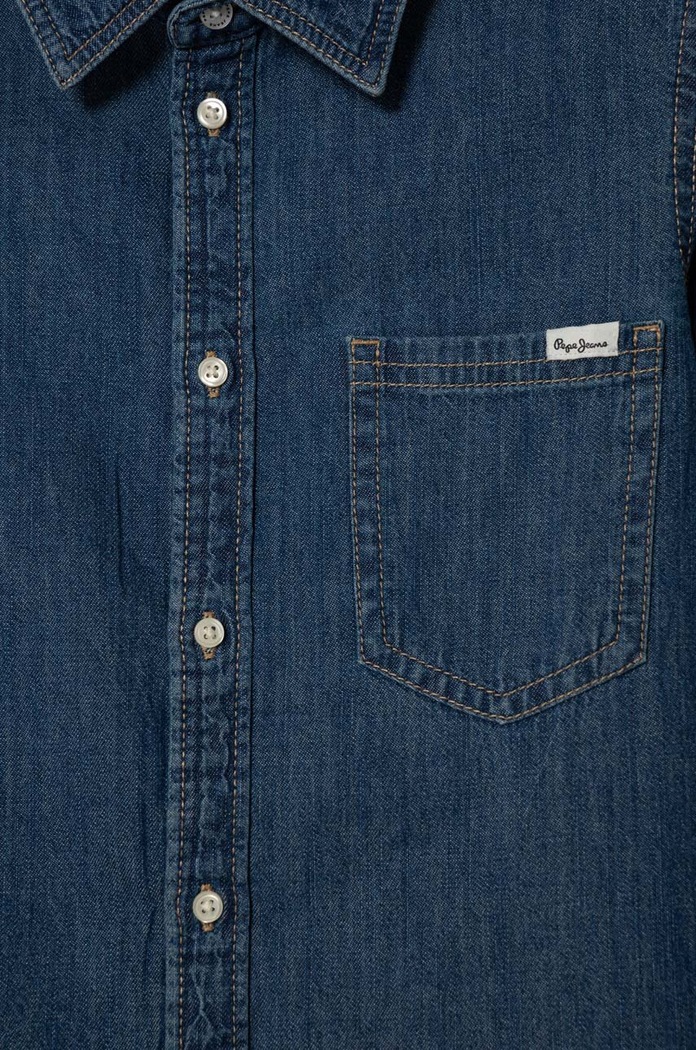 Chłopiec Pepe Jeans koszula jeansowa dziecięca PB302311HS8 niebieski