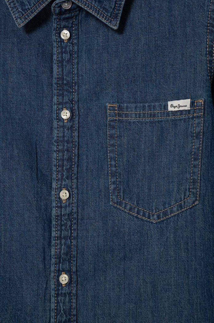 Chłopiec Pepe Jeans koszula jeansowa dziecięca PB302311HS8 niebieski
