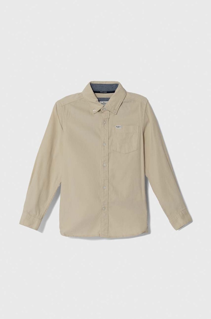 Pepe Jeans koszula sztruksowa bawełna beżowy PB302476
