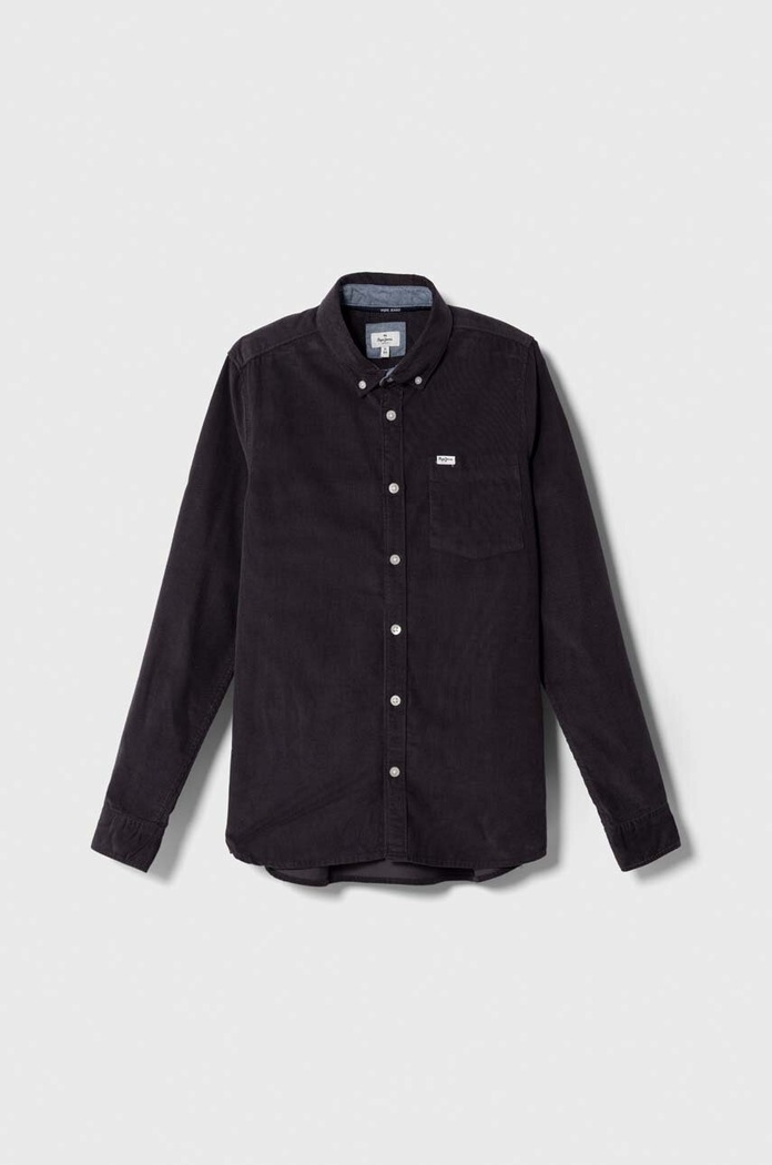 Pepe Jeans koszula sztruksowa bawełna szary PB302476