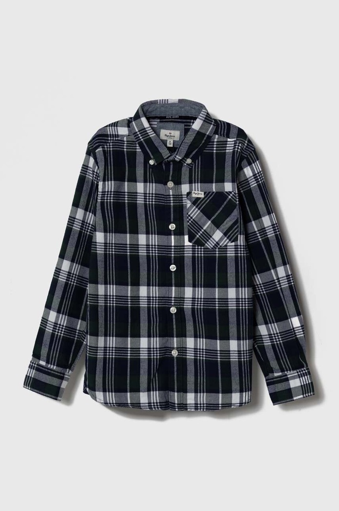 Pepe Jeans Camasa de bumbac pentru copii verde PB302470
