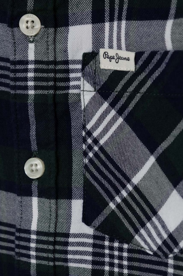 Băieți Pepe Jeans Camasa de bumbac pentru copii PB302470 verde