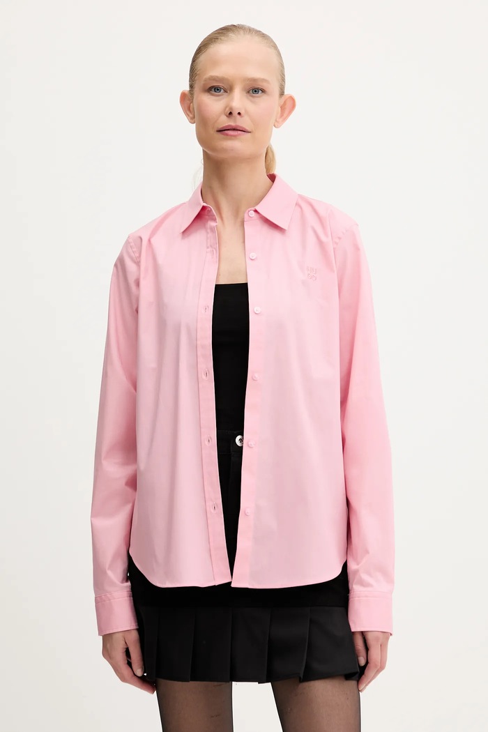 Сорочка HUGO The Essential Shirt рожевий 50496339