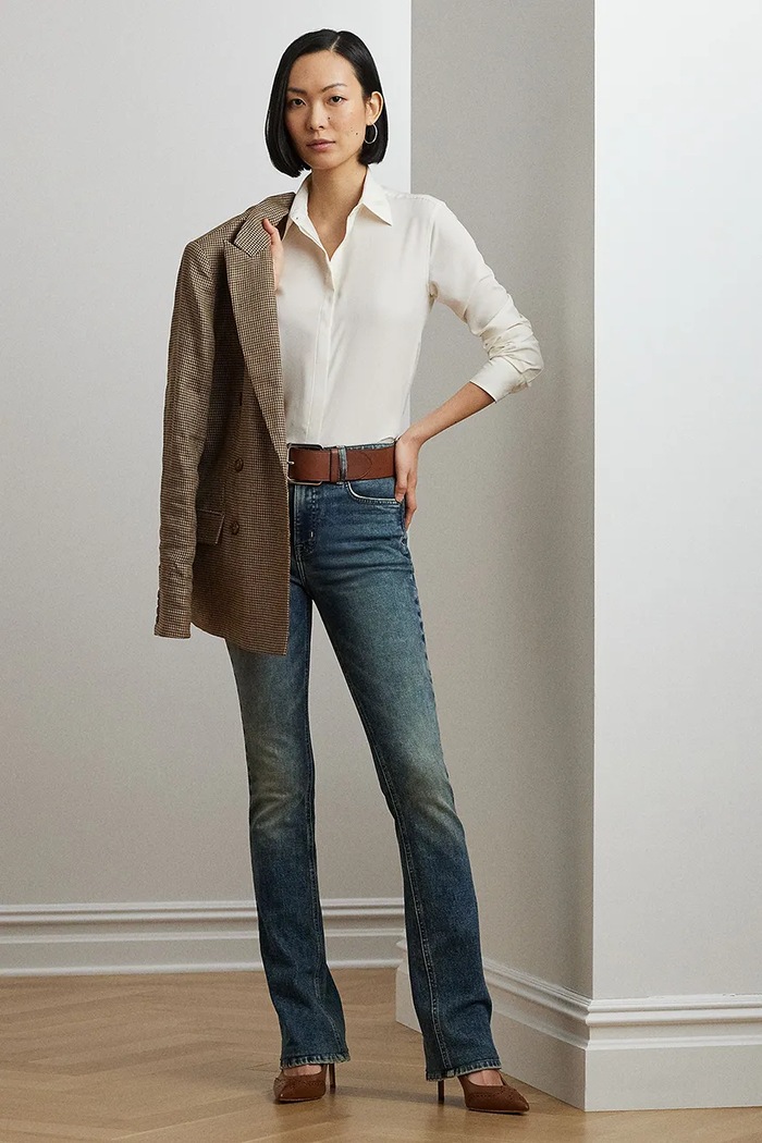 Ruházat Lauren Ralph Lauren ing 200909393 bézs