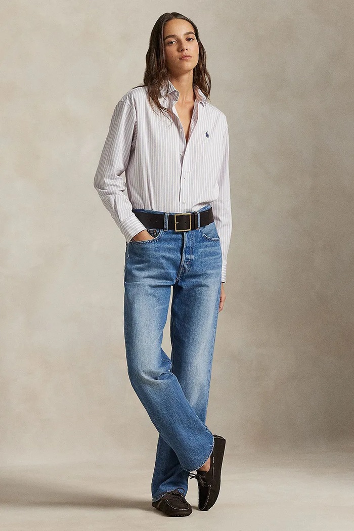 Oblečení Polo Ralph Lauren košile dámská bavlněná 211910743 bílá