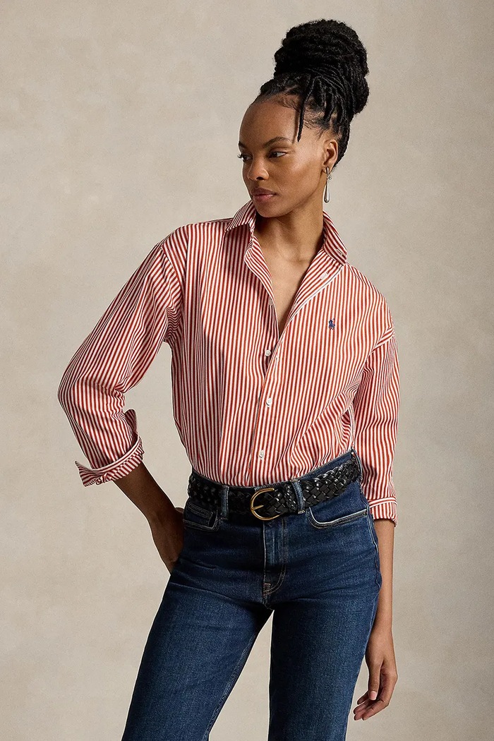 Polo Ralph Lauren košile dámská bavlněná oranžová 211910743