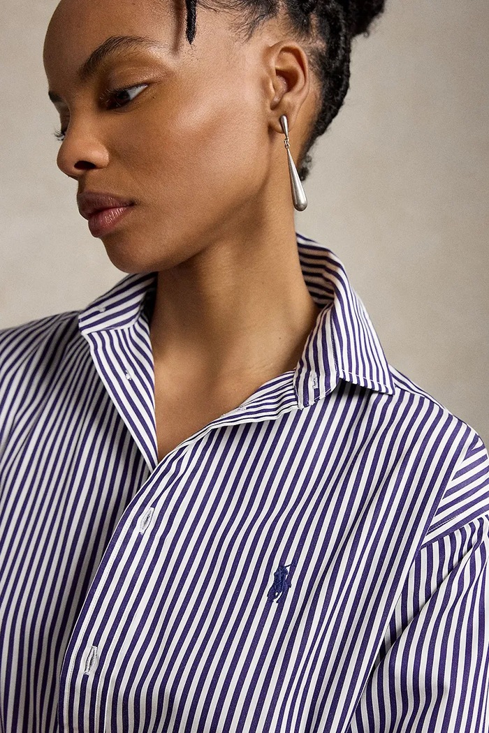 Oblečení Polo Ralph Lauren košile dámská bavlněná 211910743 fialová