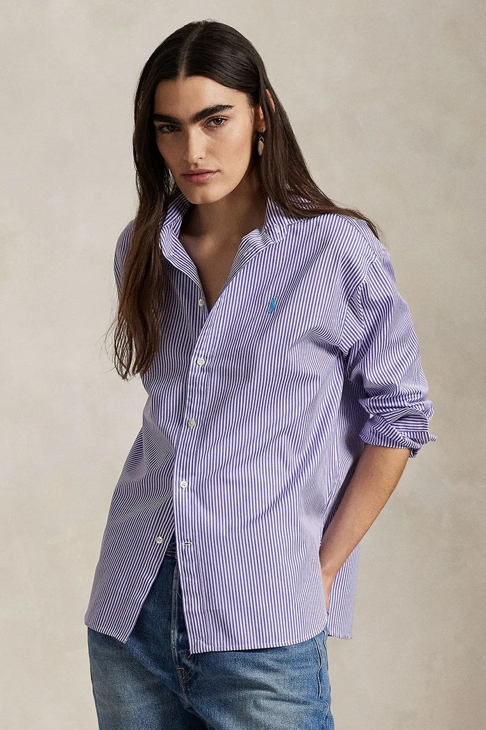 Polo Ralph Lauren koszula damska bawełniana wzorzyste fioletowy 211910743