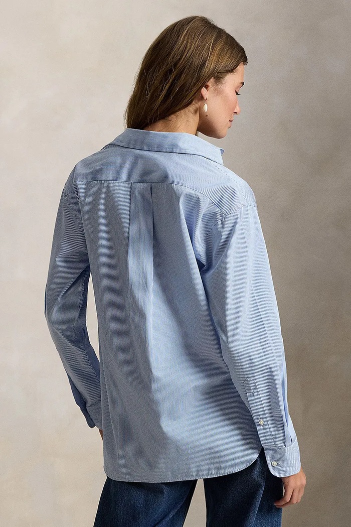 Polo Ralph Lauren košile dámská bavlněná 211910743 modrá SS26