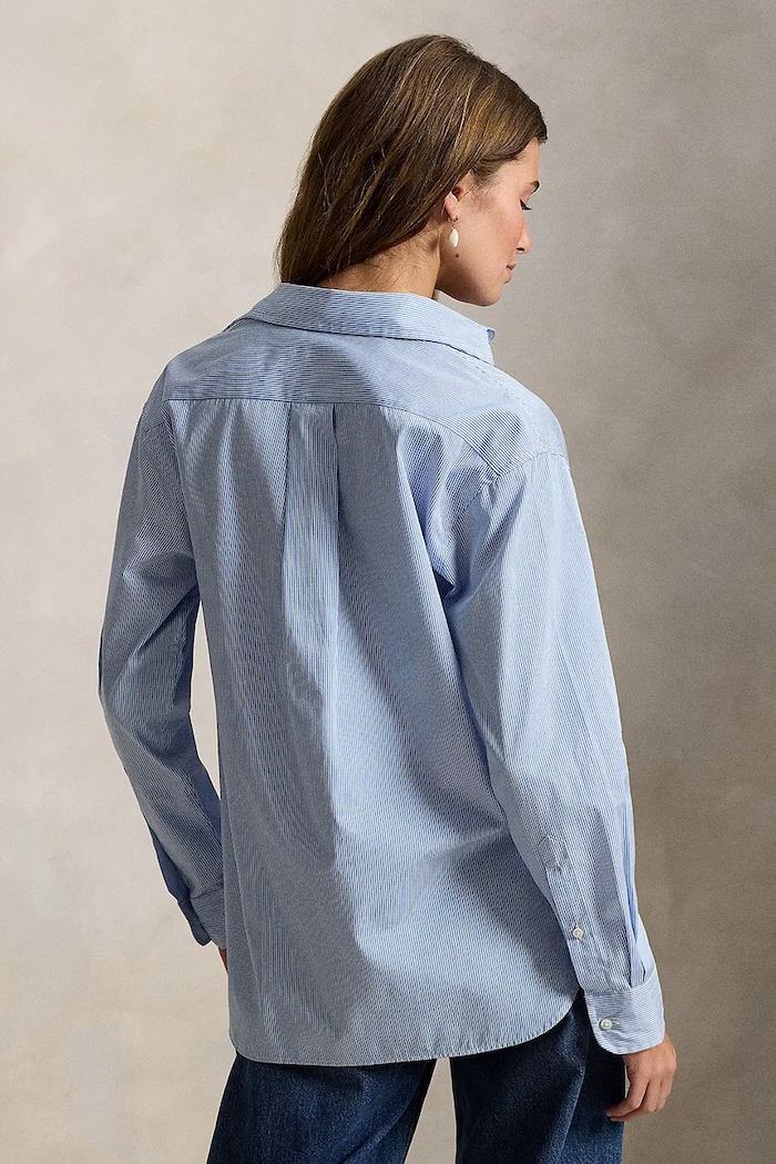 Polo Ralph Lauren košile dámská bavlněná 211910743 modrá SS26