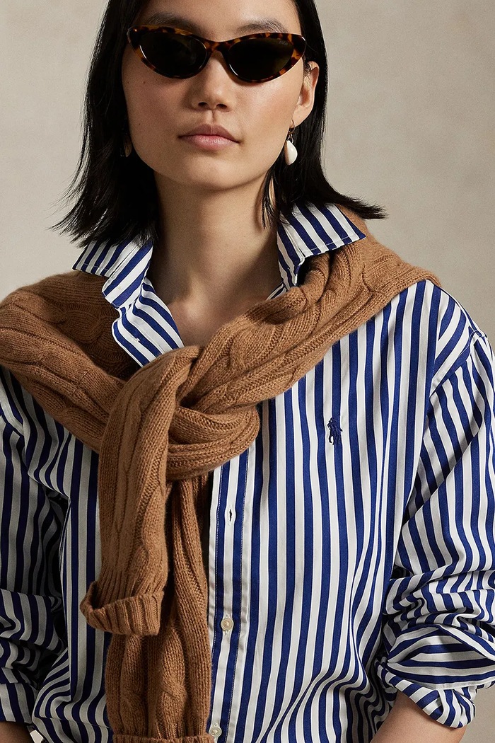 Polo Ralph Lauren košile dámská bavlněná modrá 211910743