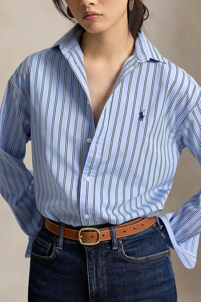 Polo Ralph Lauren сорочка жіноча бавовняна блакитний 211910743