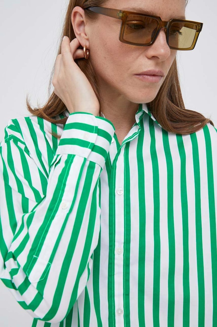 Polo Ralph Lauren košile dámská bavlněná pruhy zelená 211910743