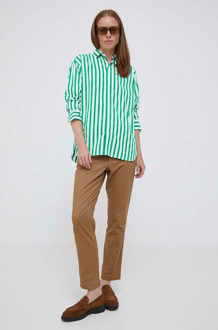 Polo Ralph Lauren košile dámská bavlněná 211910743 zelená SS26