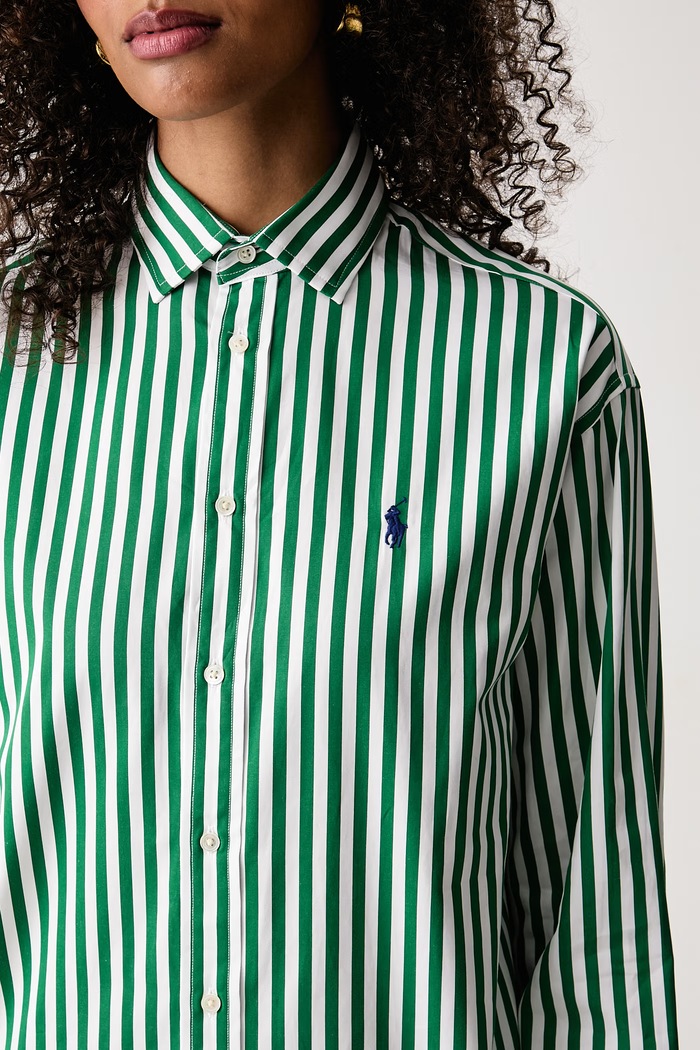 Koszula damska bawełniana Polo Ralph Lauren 211910743 zielony