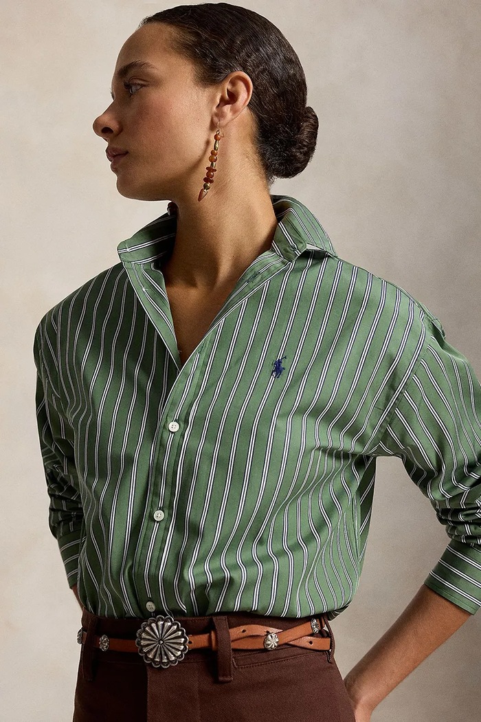 Polo Ralph Lauren koszula damska bawełniana zielony 211910743
