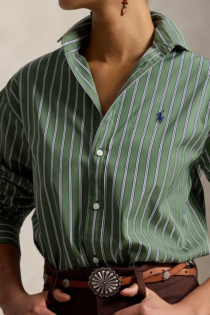 Polo Ralph Lauren koszula damska bawełniana 211910743 zielony