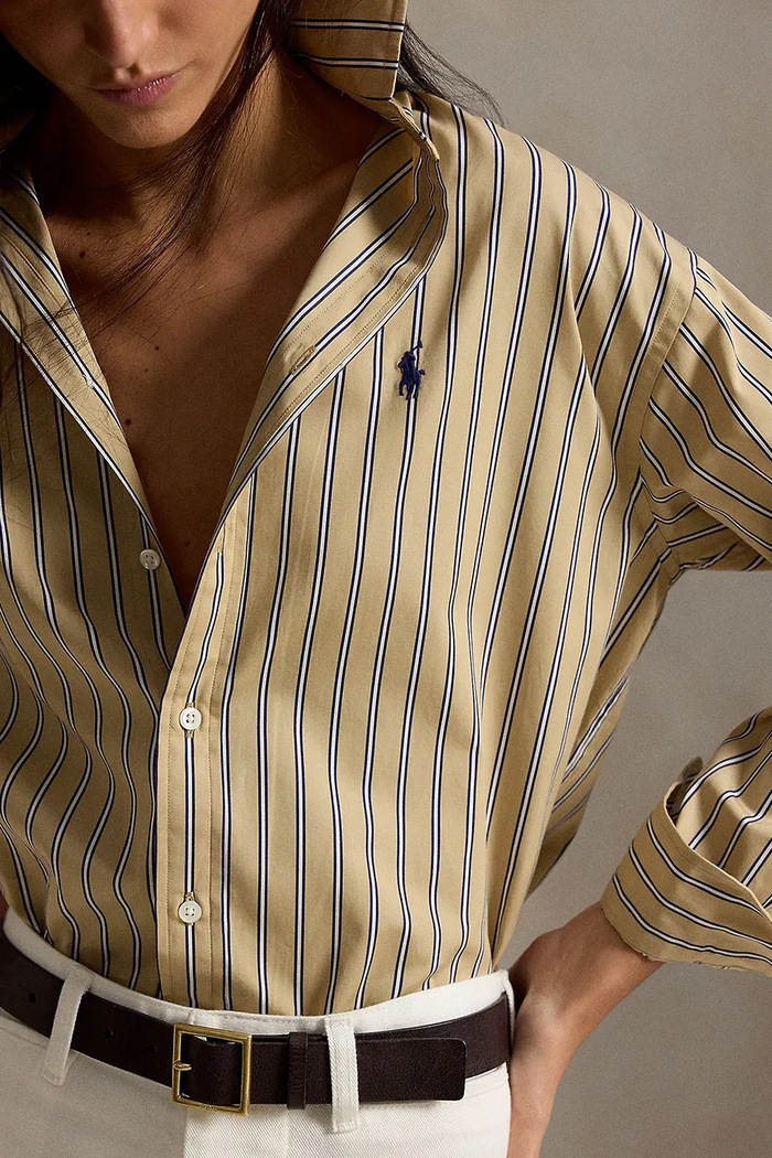 Polo Ralph Lauren сорочка жіноча бавовняна бежевий 211910743