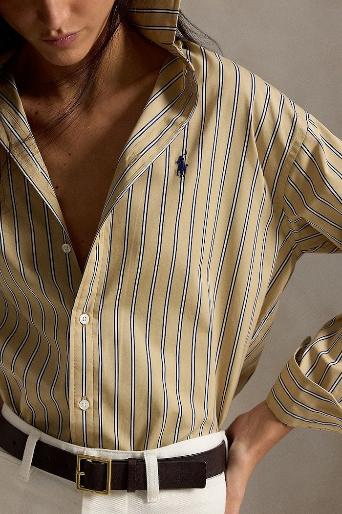 Polo Ralph Lauren сорочка жіноча бавовняна бежевий 211910743