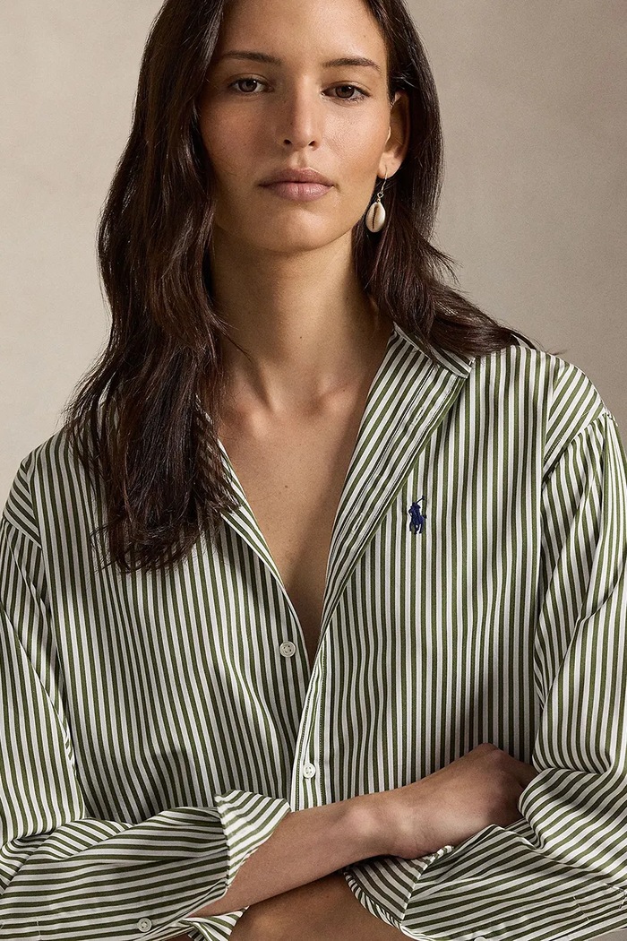 Polo Ralph Lauren koszula bawełniana damska zielony 211910743