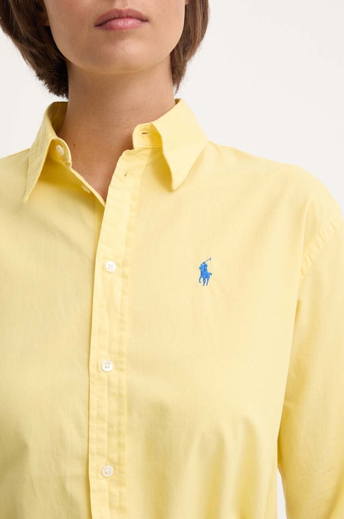 Polo Ralph Lauren koszula bawełniana 211916277 żółty SS24