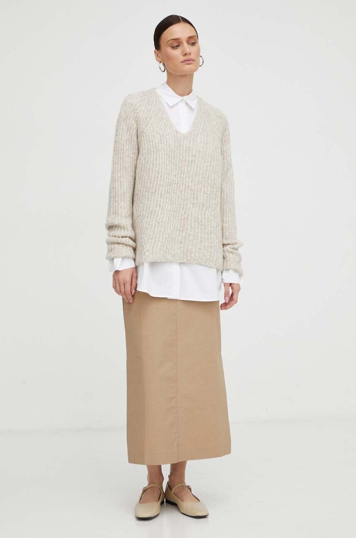 By Malene Birger Βαμβακερό πουκάμισο By Malene Birger Q71873024Z λευκό AW24