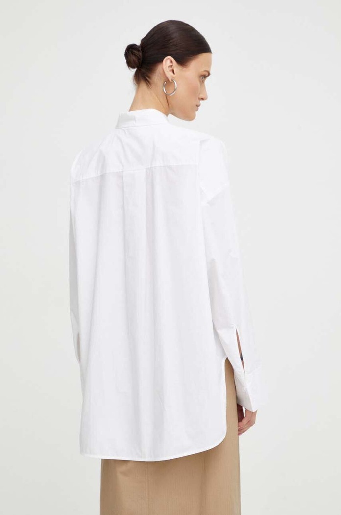Ρούχα By Malene Birger Βαμβακερό πουκάμισο By Malene Birger Q71873024Z λευκό