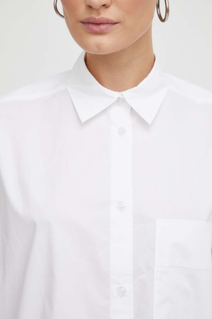 Βαμβακερό πουκάμισο By Malene Birger By Malene Birger λευκό Q71873024Z
