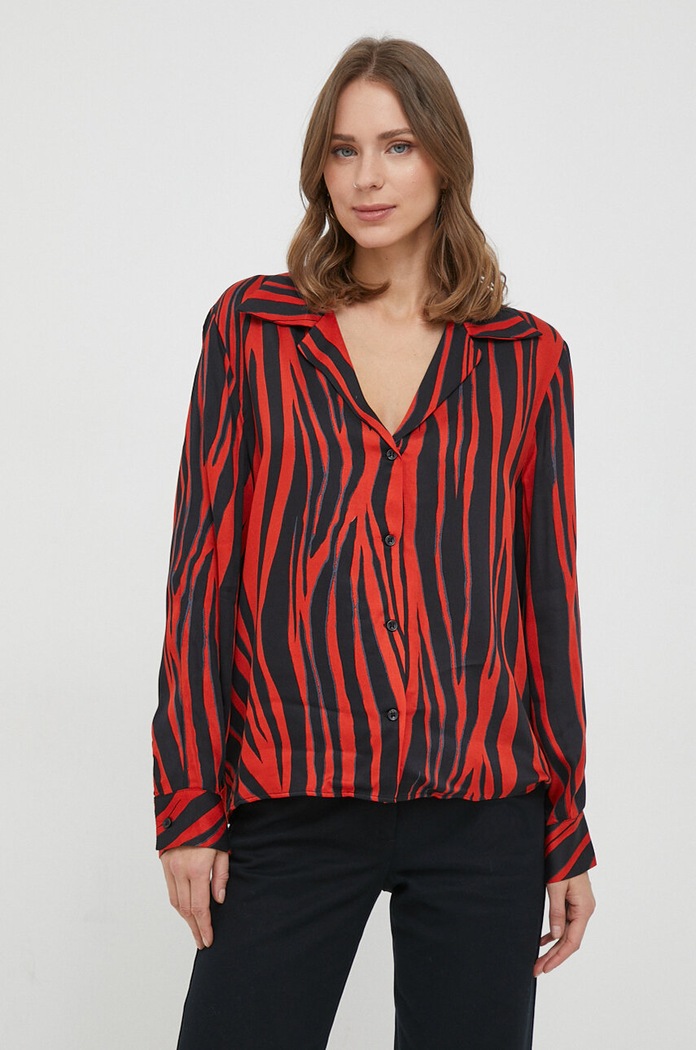 Košile Sisley 53CRLQ05U.78N červená AW23