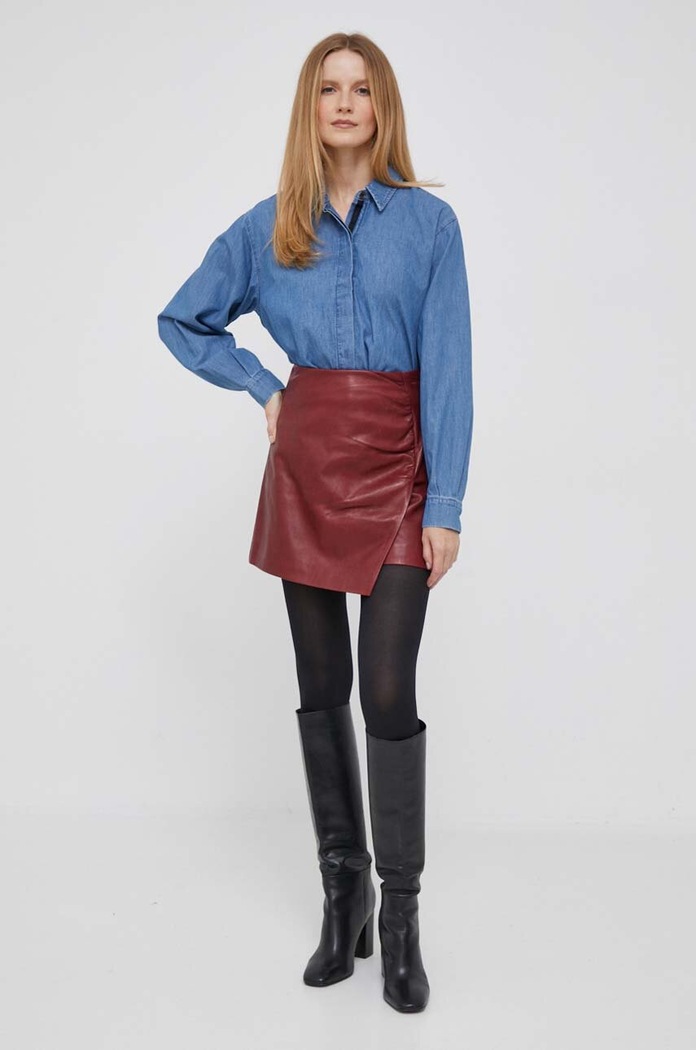Dkny bluzka jeansowa E33M0HYK niebieski AW23