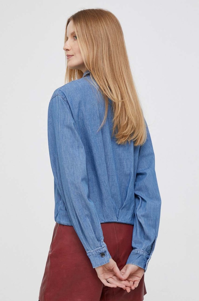 Odzież Dkny bluzka jeansowa E33M0HYK niebieski