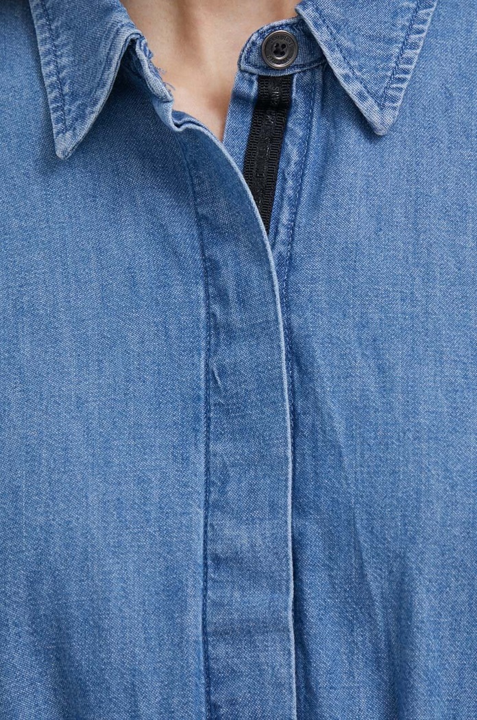 Dkny bluzka jeansowa E33M0HYK niebieski