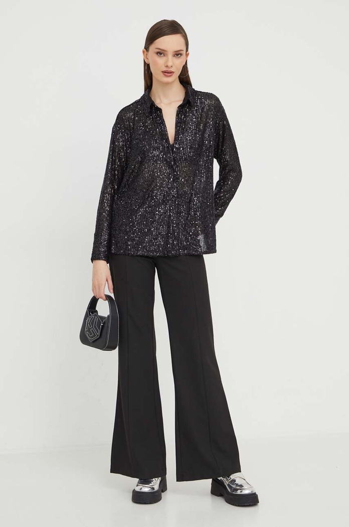 Košulja Abercrombie & Fitch KI140.3701.900 crna AW23